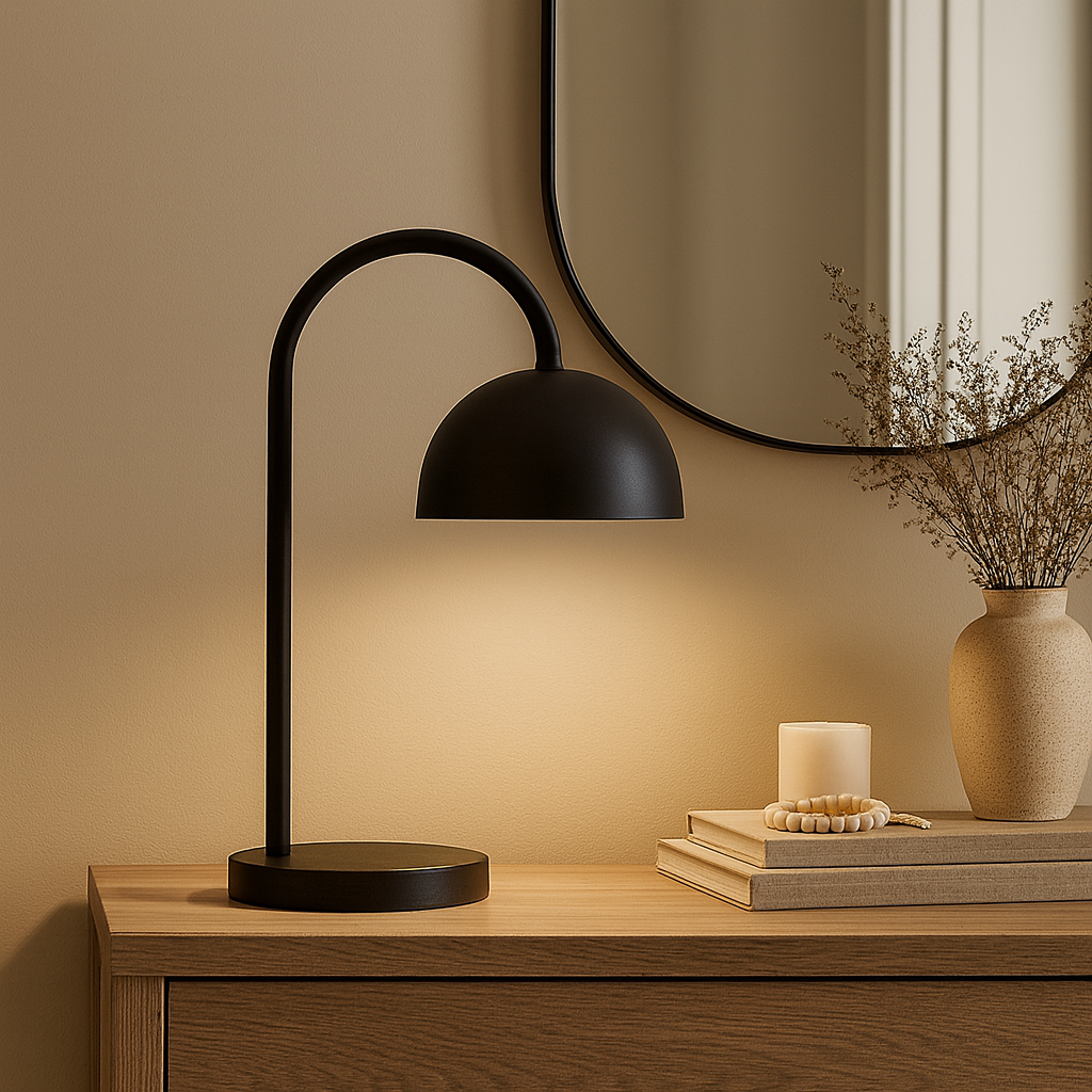 Lampa stołowa Luminova Arc matowa czerń