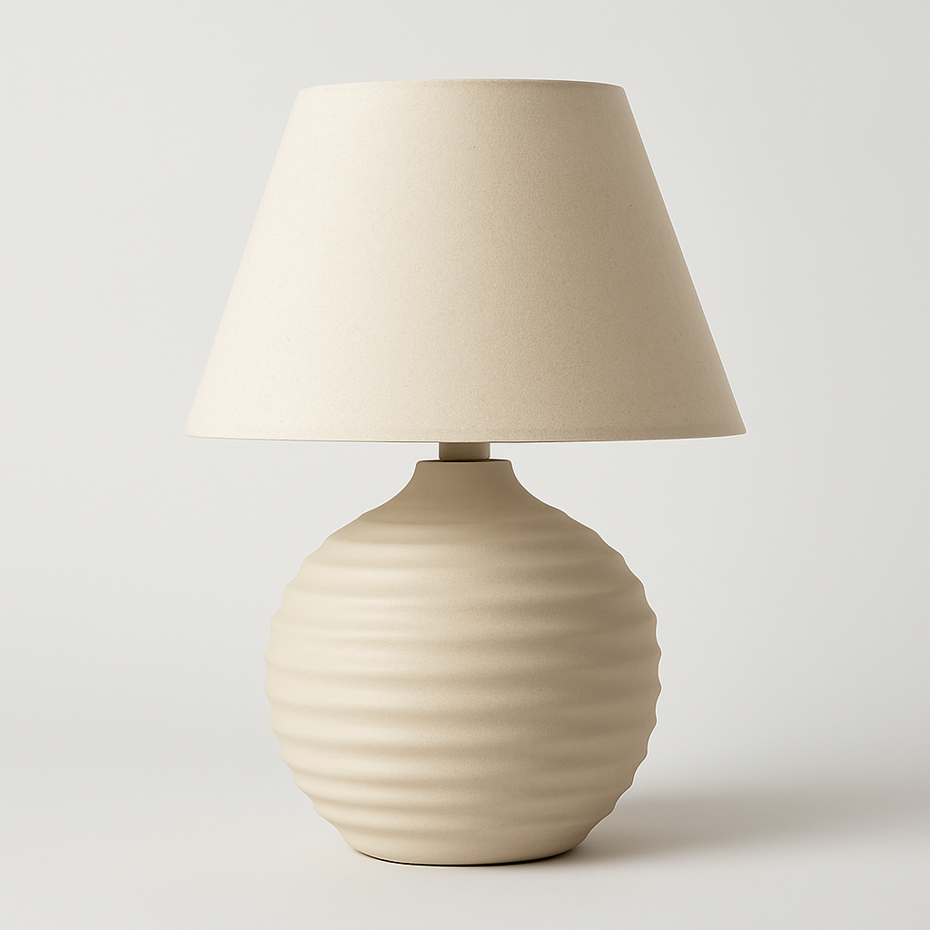 Lampa ceramiczna Solura Ripple delikatny beż