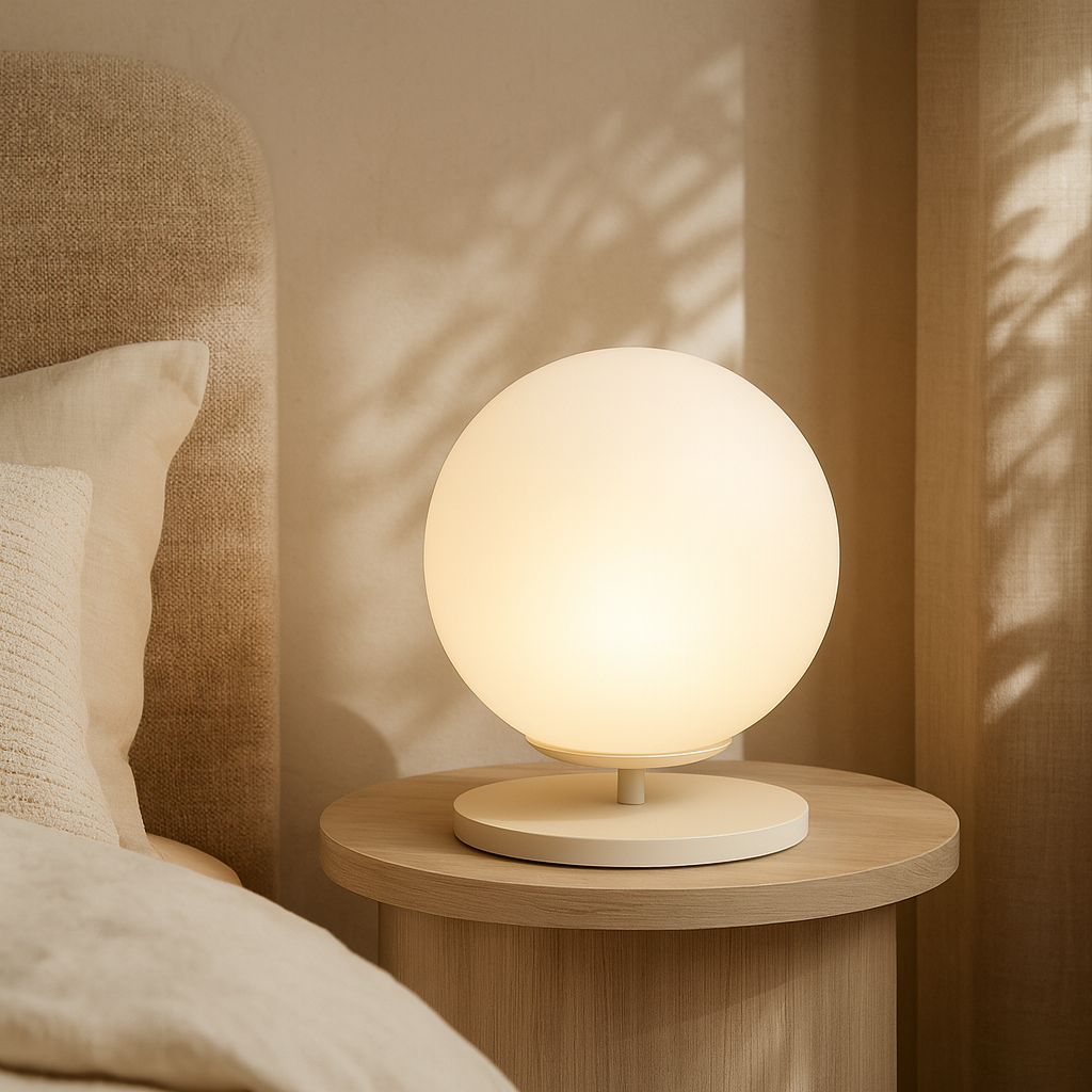 Lampa HaloGlow Glass Orb matowa biel