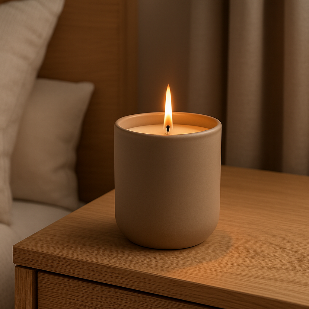 Świeca ceramiczna EmberLuxe delikatny taupe